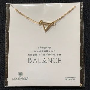 Gold triangle necklace